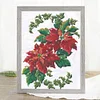 Bead Embroidery - Partial Printed 9CT Xmas Flower(39x39 CM)