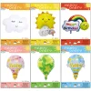 10PCS Cartoon Cloud Rainbow Aluminum Film Balloons Baby Kids Birthday Themed Party Decoration