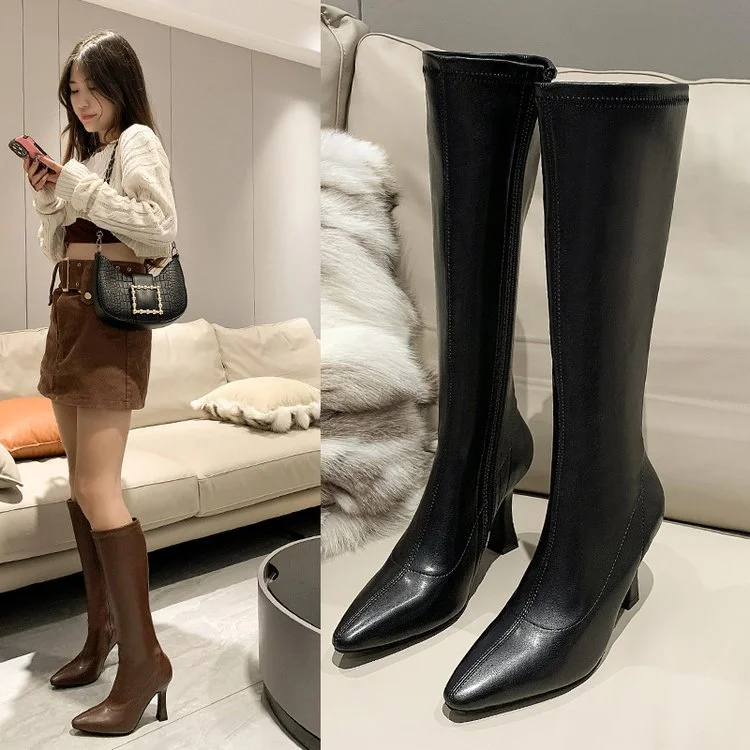 Yyvonne High-Tender Boots Elasticity Can Not Be Knee Small High Boots Boots