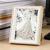 (17x22cm)Dress DIY Pearl Painting Art Kits for Adults Home Wall Decor Pearl Art Painting With Wooden Frame