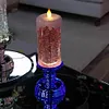 LED Christmas Candles Decoration Gift Rechargeable With Glitter