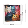 Bunte Katze - runder Bohrer Diamond Painting - 40*40cm