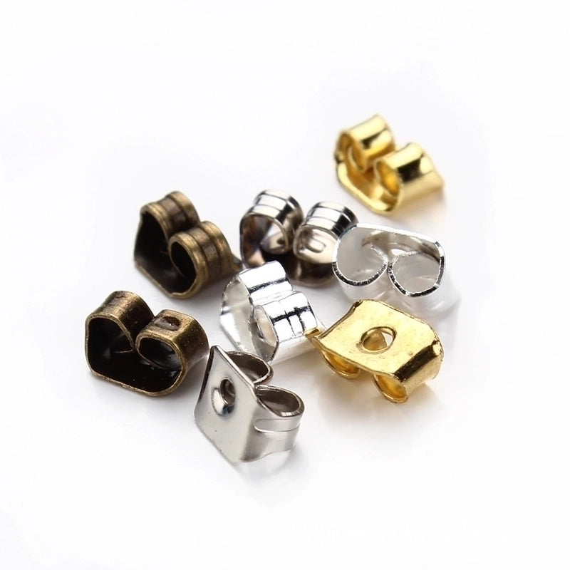 100 PCS/Package 3.5*5mm 4.5*6mm Iron Solid Color Earplug