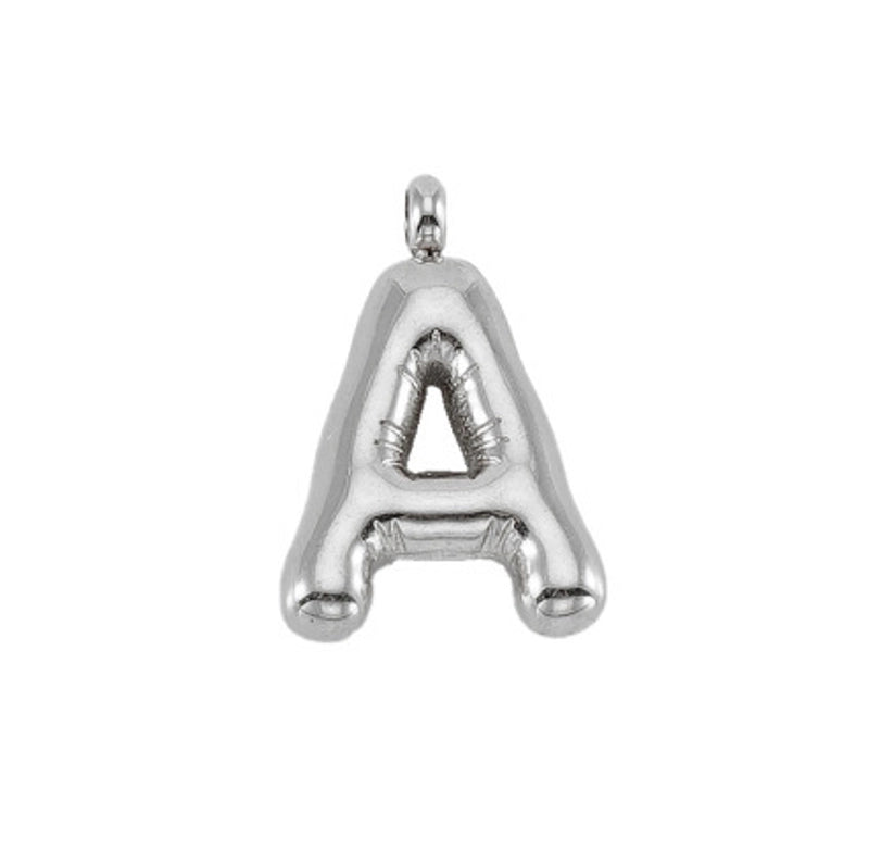 2 Pieces 24mm 304 Stainless Steel Letter Pendant Chain