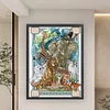Joy Sunday Tangram Elephant Cross Stitch Embroidery Kit - 9CT, 11CT, 14CT Animal Print Fabric main image 0
