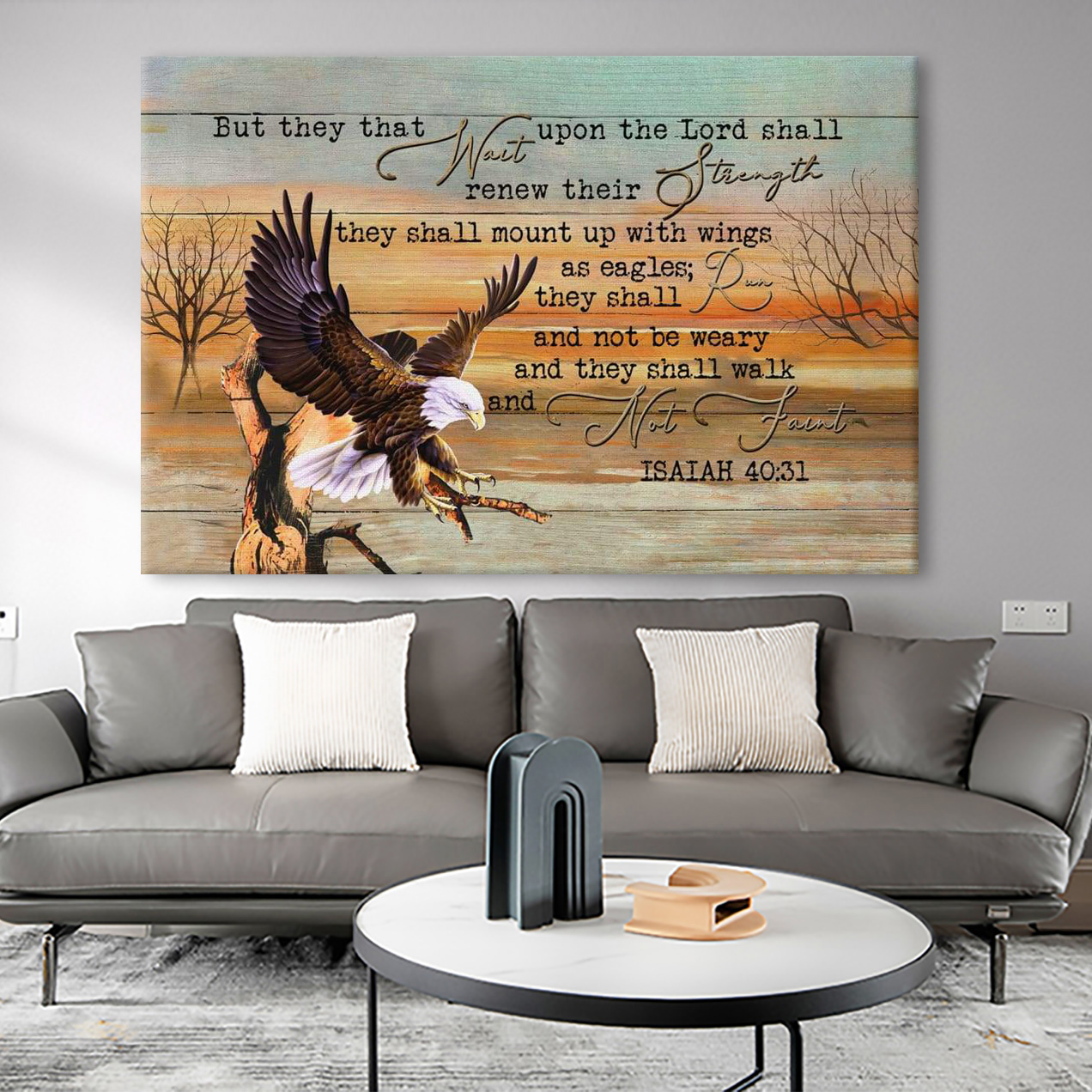 What Upon the Lord Shall Canvas Wall Art