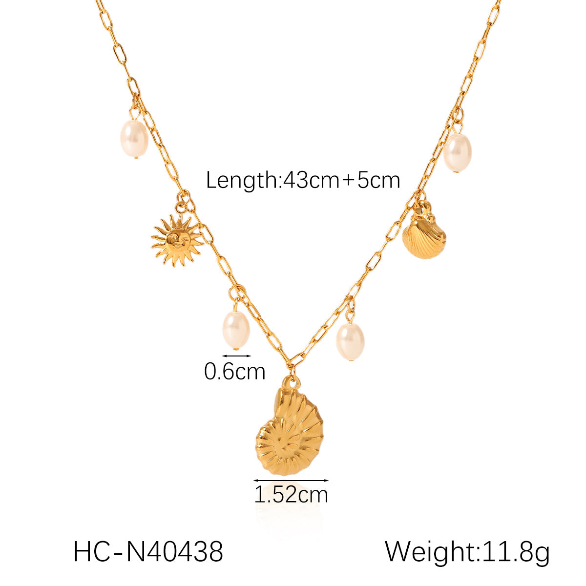 Beach Ocean Style Titanium Steel Necklace Starfish Dolphin Seahorse Shell Stainless Steel Pendant Clavicle Chain For Women