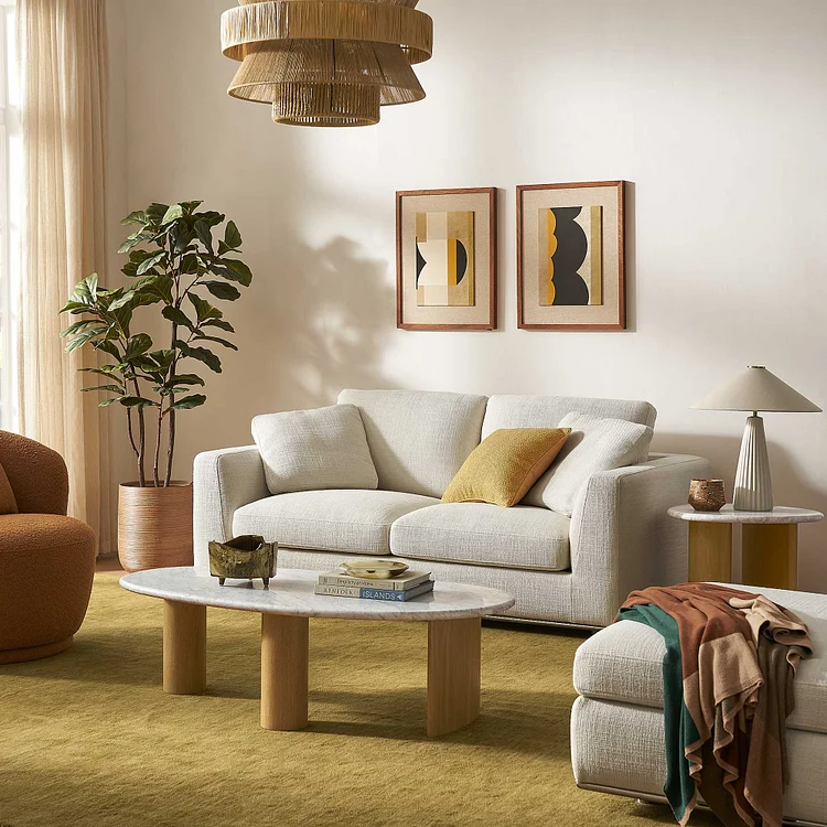 Hamilton Loveseat with Storage Ottoman