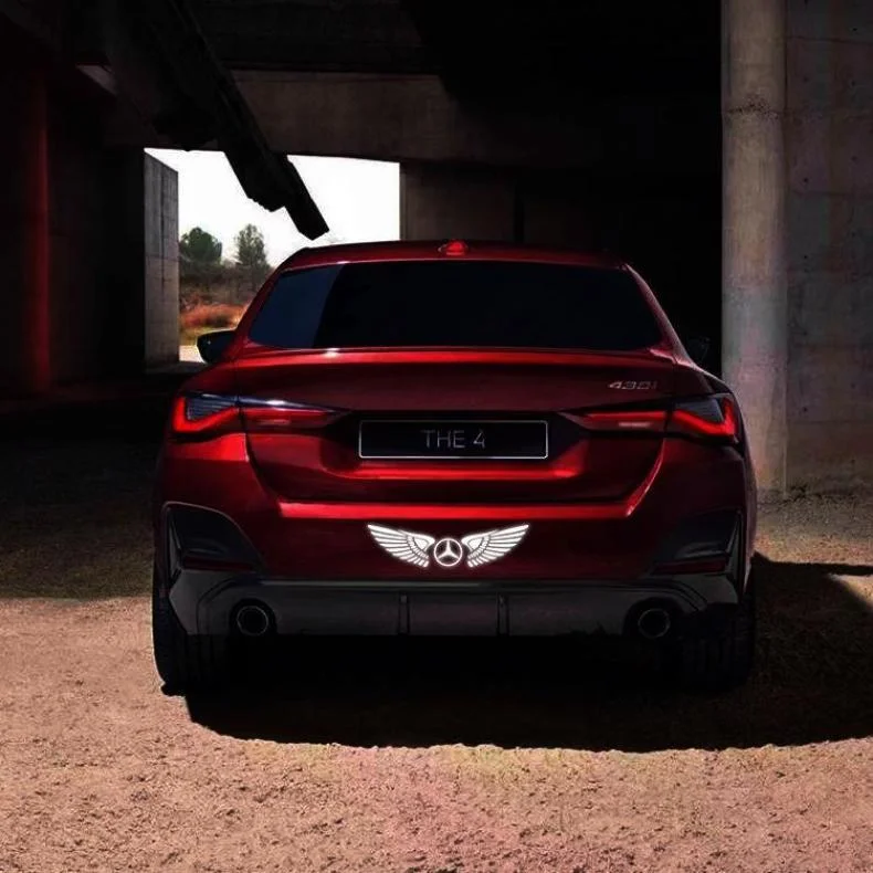 Car Personalized Angel Wings Laser Reflective Sticker