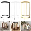 Circular Drying Rack with Wheels Display Hanging Clothes Rack for Clothing Store