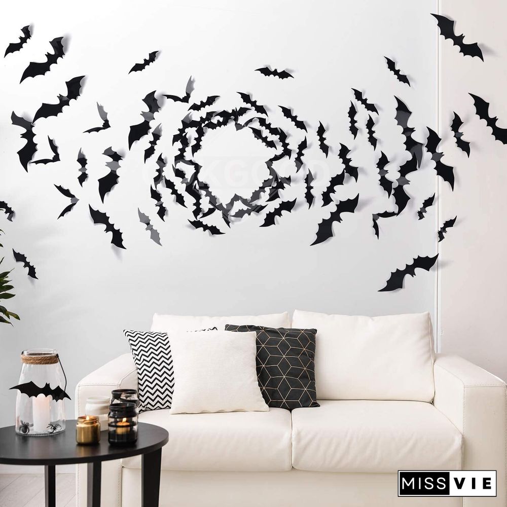 3D PVC Bat Wall sticker For Halloween Decoration