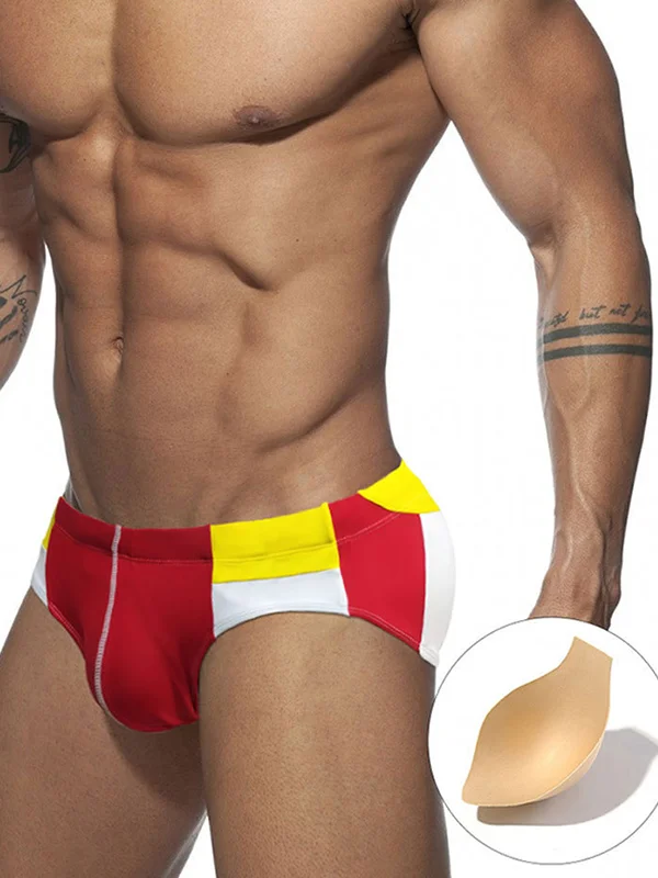 Men's Colour Block Drain Trunks