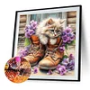 Diamond Painting -DIY Full Round Drill Cute Cat(40*40 CM)
