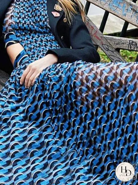 Dresses High Neck Print Hollow Maxi Dress for Women