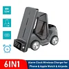 Alarm Clock Wireless Charger Station For Apple Watch Airpods Pro Car/Truck Design Night Light Charging Station