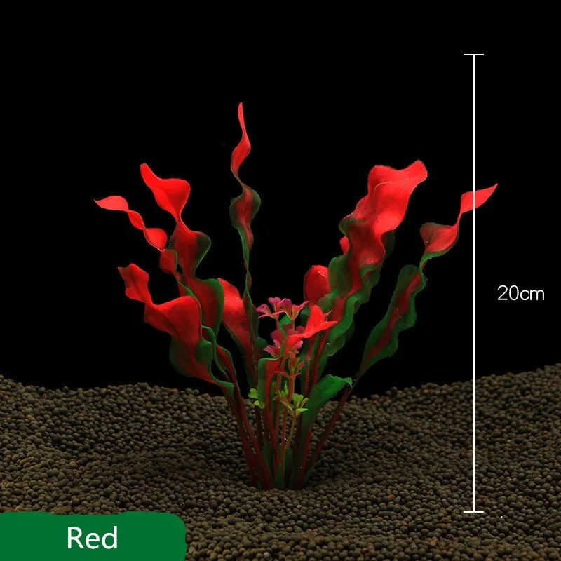 20cm Green Artificial Simulation Protection Materials PVC Water Plants kelp For Fish Tank Aquarium Accessories Decoration