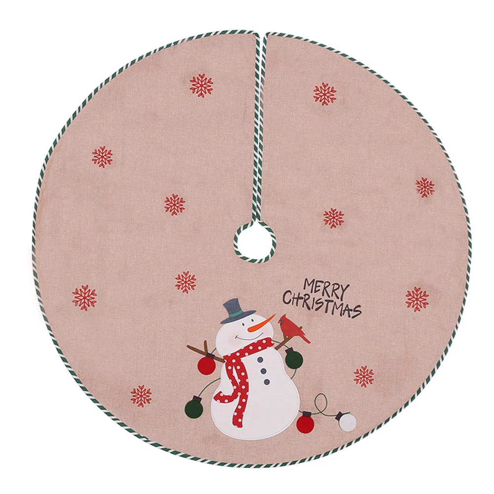 New linen snowman old man tree skirt tree bottom decoration