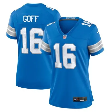 Women's Detroit Lions #16 Jared Goff  Blue Game Jersey