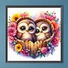 Diamond Painting -DIY Full Round Drill Valentine's Day Owl