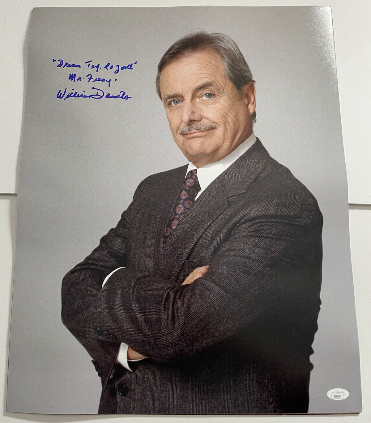 William Daniels Signed BOY MEETS WORLD Mr FEENY 16x20 Photo Poster painting Autograph JSA COA