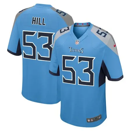 Youth Tennessee Titans #53 Anthony Hill Blue 2026 NFL Draft Game Jersey XM6B