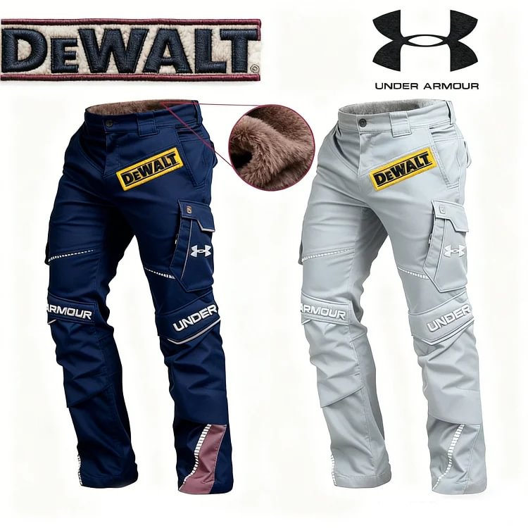 Spodnie DeWalt x UA, futrzane, odporne, outdoorowe, zimowe