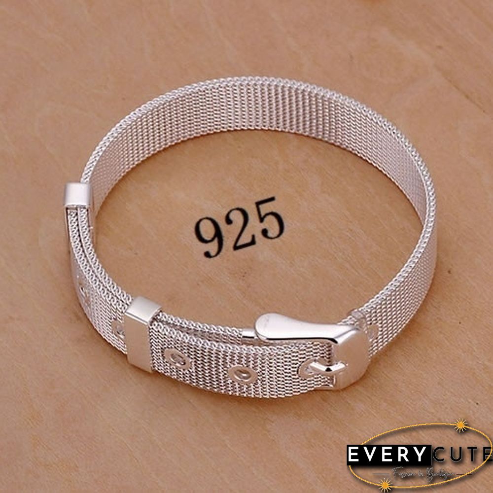 Fashion Jewelry 925 Sterling Silver Bangle Bracelets for Women