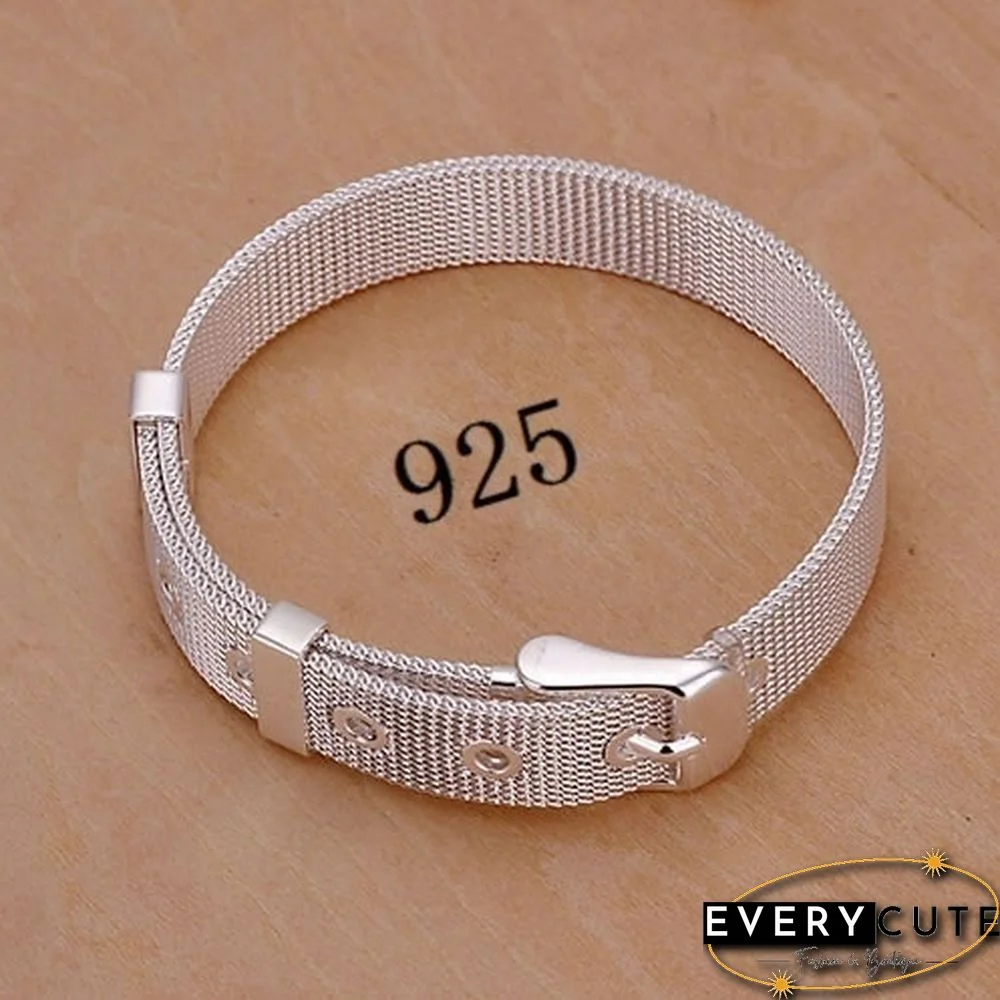 Fashion Jewelry 925 Sterling Silver Bangle Bracelets for Women
