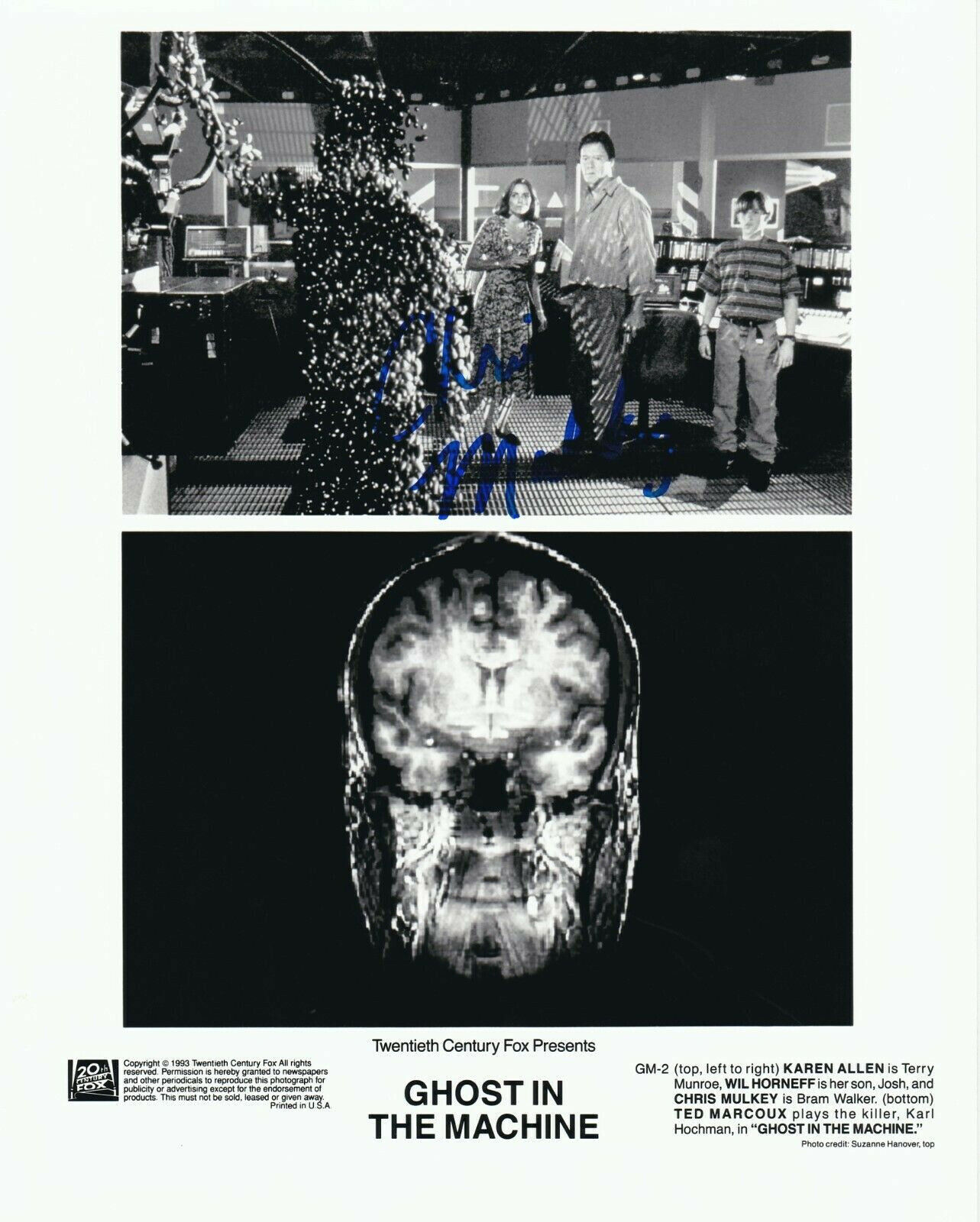 CHRIS MULKEY hand-signed GHOST IN THE MACHINE 8x10 w/ uacc rd coa ORIGINAL 1993