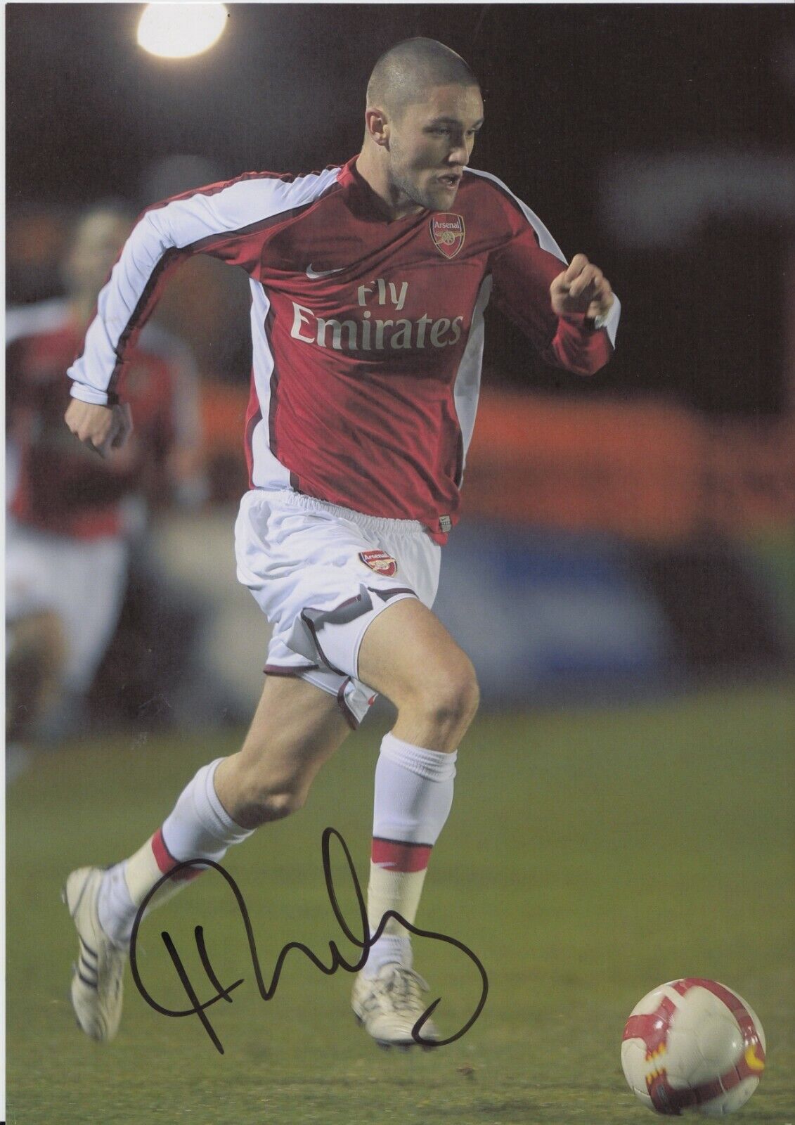 Henri Lansbury Hand Signed 12x8 Photo Poster painting - Arsenal Autograph 1.