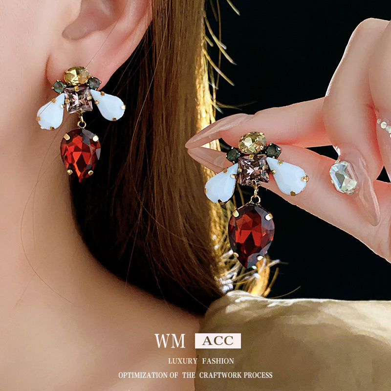 Medieval Bee Chinese Zodiac Animal Alloy Electroplating Earrings