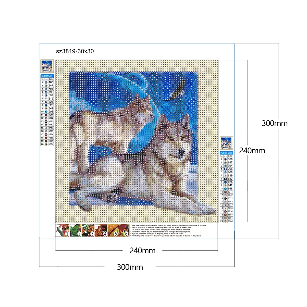 Diamond Painting - Full Round/Square Drill - Animals(30*30 - 50*50cm)