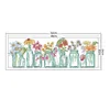 Flowers-14CT Stamped Cross Stitch Kit(20x52cm)