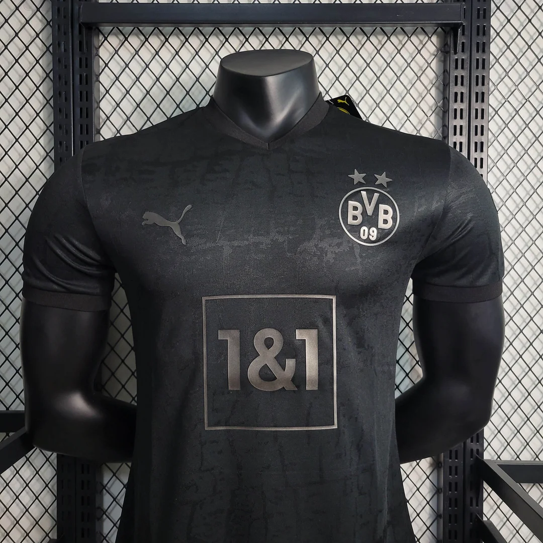 2023 Player Version Dortmund Blackout Special Edition Black Football Shirt