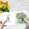 (US Local)6Pcs Flower Bucket DIY Diamond Painting Card for Holiday Party Favors for Kids Greeting Card Kit