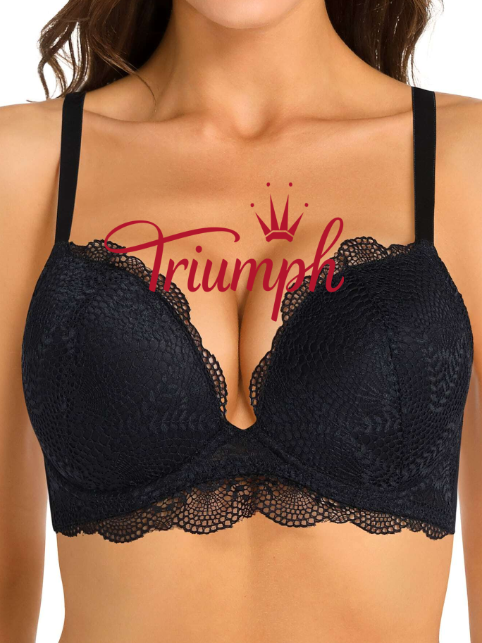 Triumph - 3 kusy 🔥Sexy čipkovaná push-up dámska podprsenka