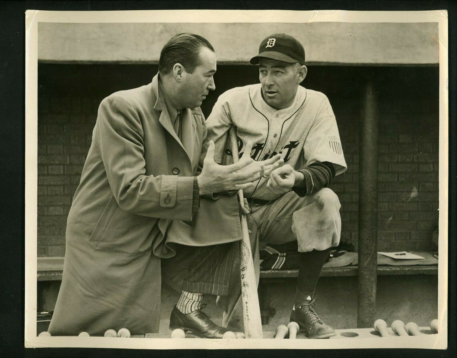 Mule Haas & Doc Cramer 1945 World Series TYPE 1 Press Photo Poster painting Detroit Tigers