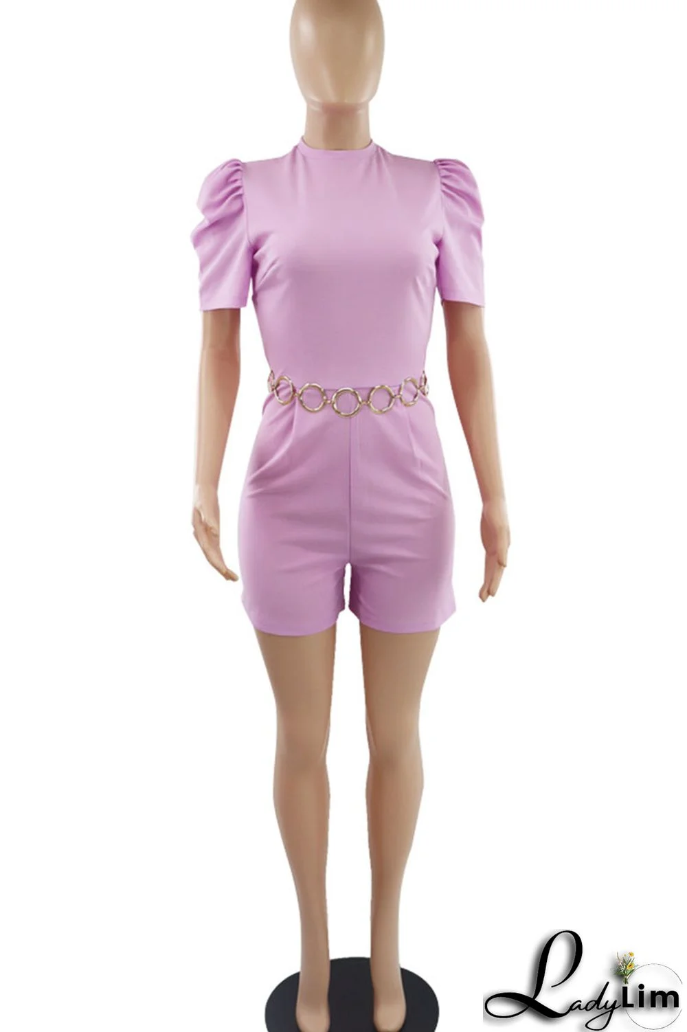 Black Casual Solid Patchwork With Belt O Neck Straight Jumpsuits