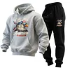 Oversized 250th Anniversary Of The Founding Of The United States Hoodie And Trousers Set by Inlyline