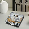 5D DIY Leather Diamond Painting Memo Pad Holder with 160 Sheets Paper (Owl)