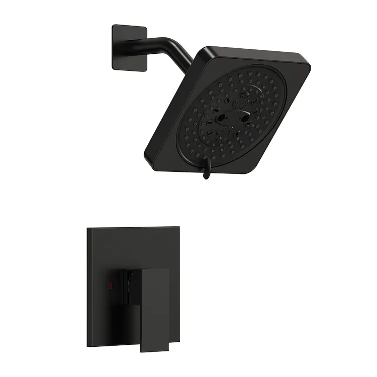 EVERSTEIN 7-Spray Pressure Balance Shower System Matte Black
