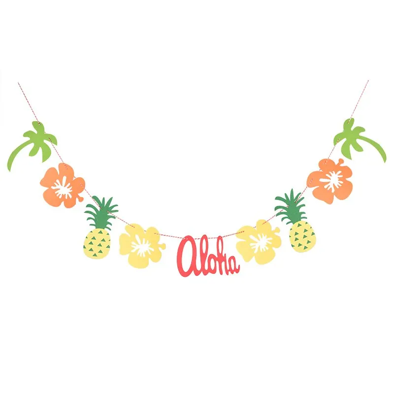 Hawaii Party Luau Flamingo Party Flamingo Banner Garland Decoration Pineapple Summer Party Birthday Hawaiian Party Decoration