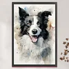 (Stamped/Counted) Border Collie-11CT Cross Stitch 40*60cm(Big Size)