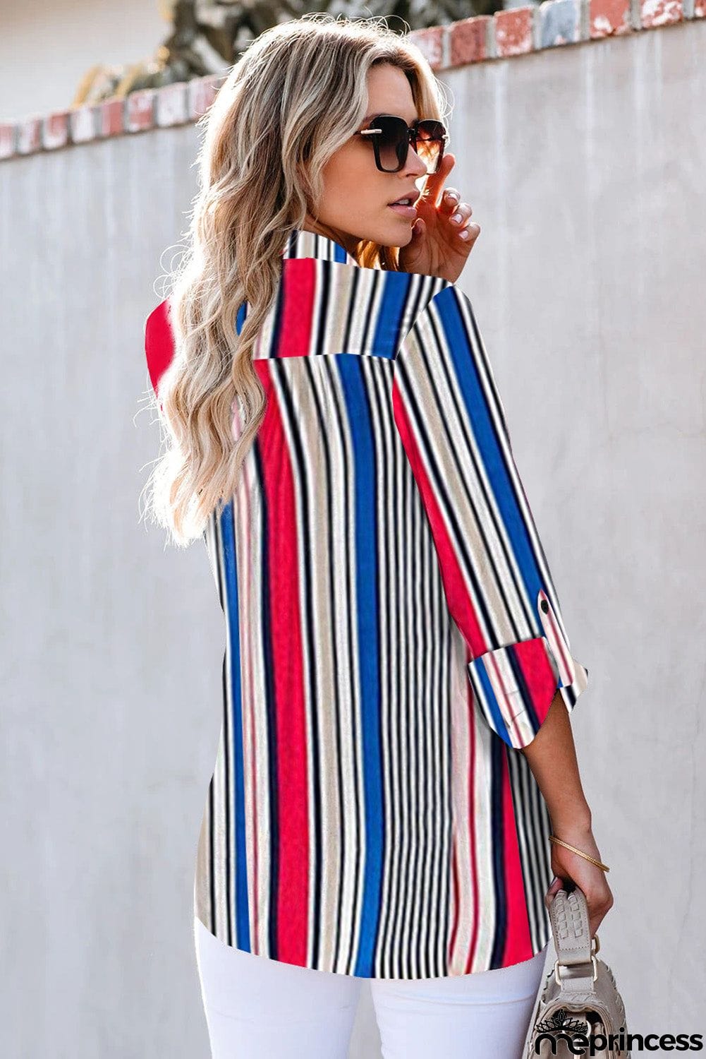 Striped Modern Shirt with Pockets