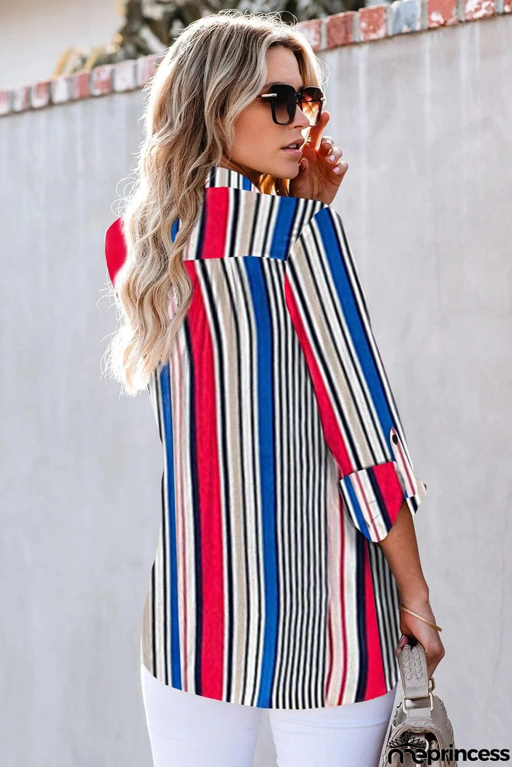 Striped Modern Shirt with Pockets