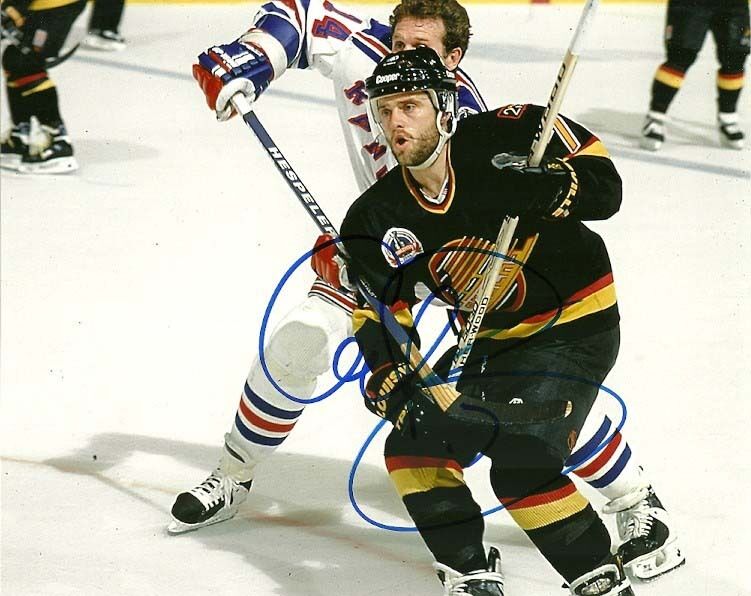 CLIFF RONNING SIGNED VANCOUVER CANUCKS 8x10 Photo Poster painting #3 Autograph