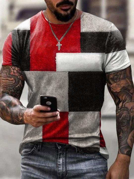 Guy Print Casual T-Shirt-13