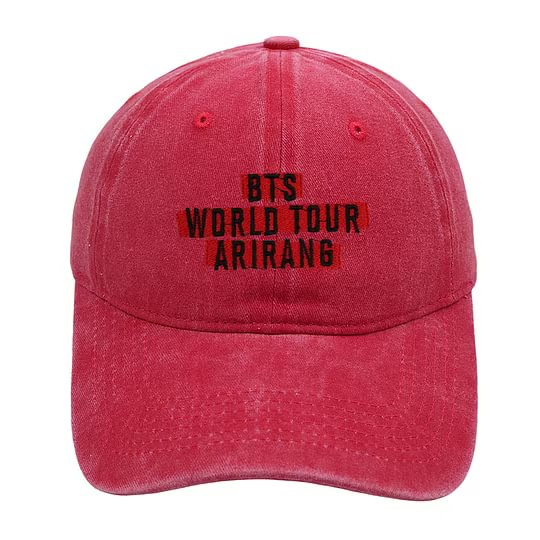 BTS Arirang World Tour Embroidered Washed Baseball Cap