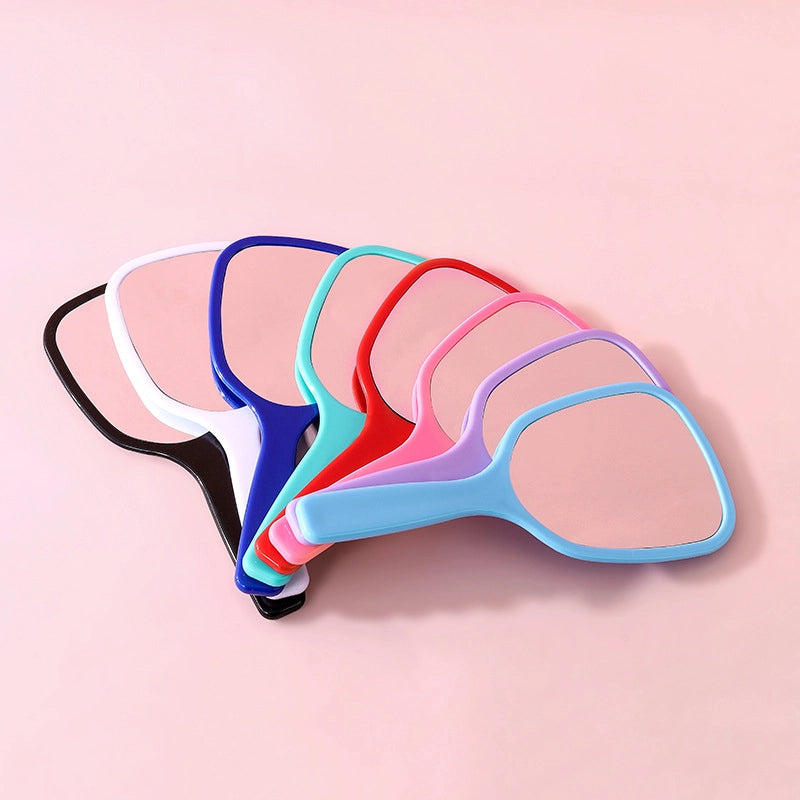 Mirror Hand-held Makeup Mirror Girls Makeup Beauty Dressing Mirror Portable Portable Handle Diy Small Mirror