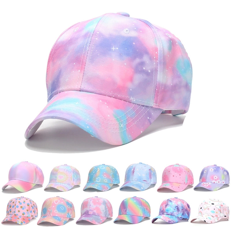 Children Unisex Streetwear Colorful Baseball Cap
